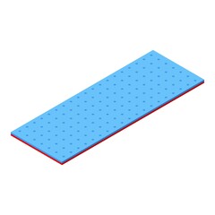 Pilates mat icon. Isometric of Pilates mat vector icon for web design isolated on white background