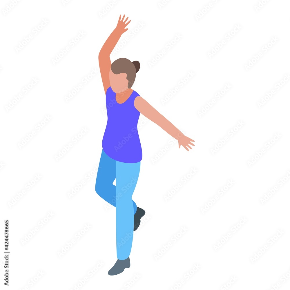 Poster pilates hand exercise icon. isometric of pilates hand exercise vector icon for web design isolated o