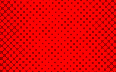 Pop art creative concept colorful comics book magazine cover. Polka dots red background. Cartoon halftone retro pattern. Abstract template design for poster, card, sale banner, empty bubble