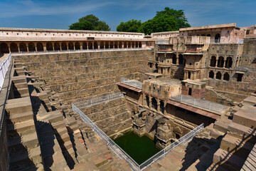 Naklejka premium Chand Baori, a stepwell in Rajasthan, India