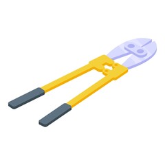 Work cut pliers icon. Isometric of Work cut pliers vector icon for web design isolated on white background