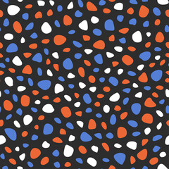 Modern seamless pattern with stains. Abstract texture in flat style for wrapping paper, textile print, wallpaper