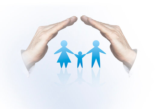 mani, unite, protezione,  assicurazione, garanzia, famiglia, bambini