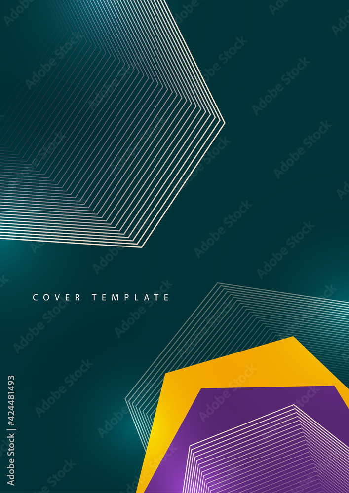 Poster trendy abstract background. composition of geometric shapes and lines. vector