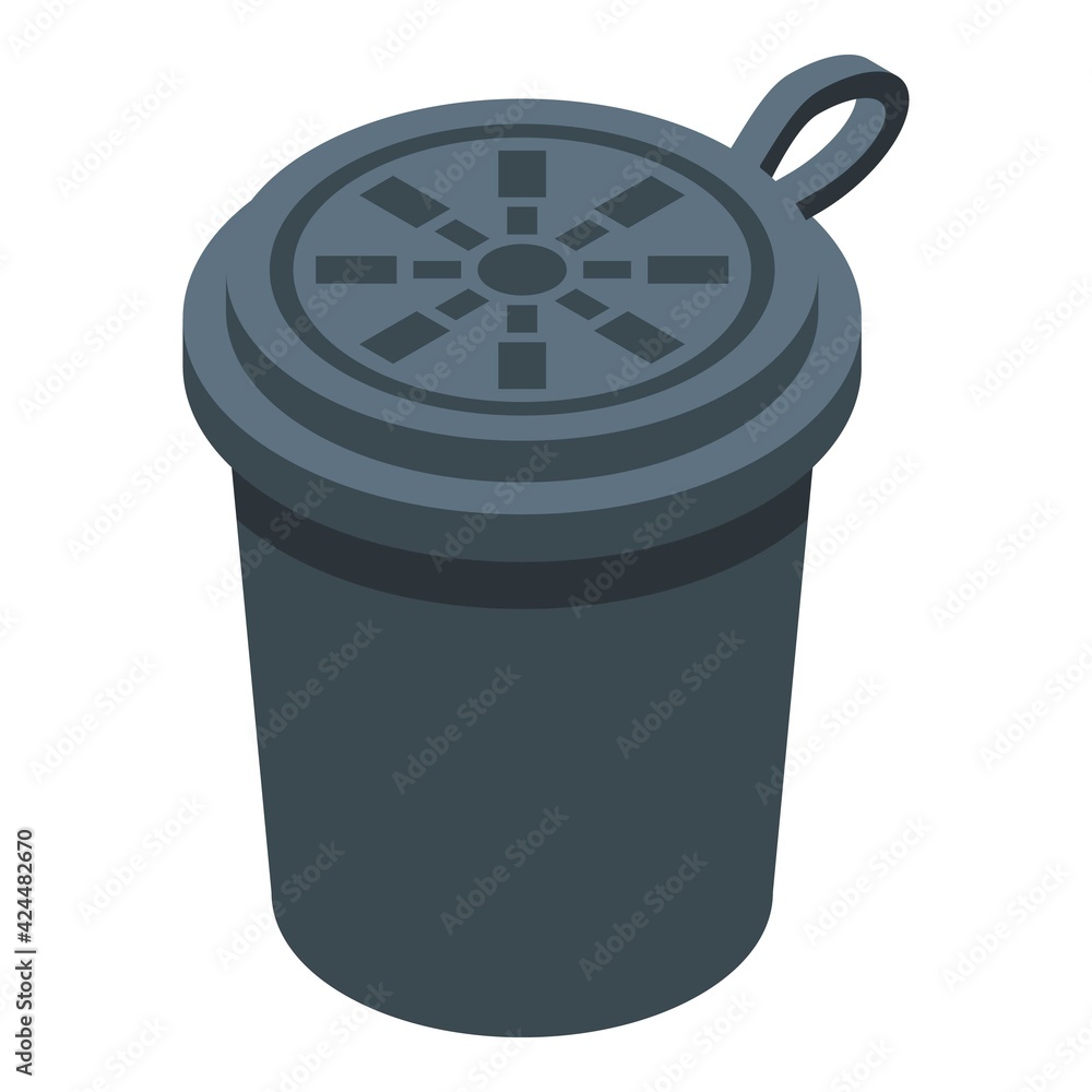 Poster espresso capsule icon. isometric of espresso capsule vector icon for web design isolated on white ba