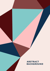 Bright abstract geometric background from triangles. Unusual color forms for your message. Business or technical presentation, app cover template. Vector n
