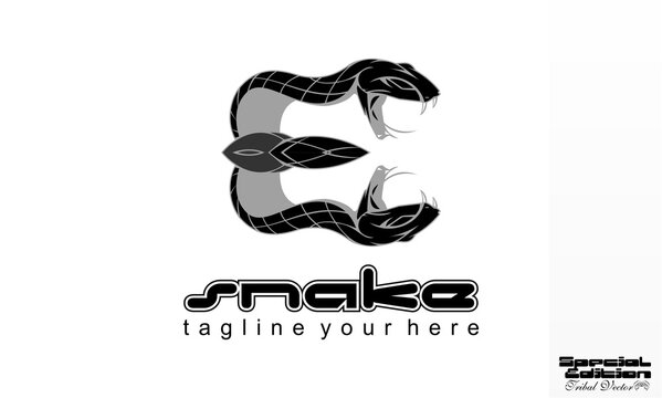 black cobra icon vector logo