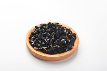 Lycium ruthenicum Murr on white background