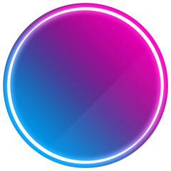 円形のネオンフレーム　ピンク＆ブルー