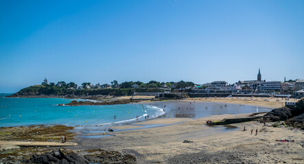 Saint-Quay-Portrieux village sur la c&ocirc;te Bretonne en France.