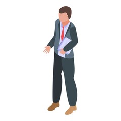 Attorney icon. Isometric of Attorney vector icon for web design isolated on white background