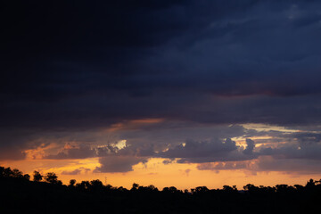 sunset in the sky