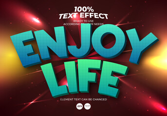 Enjoy Life Editable Text Effect