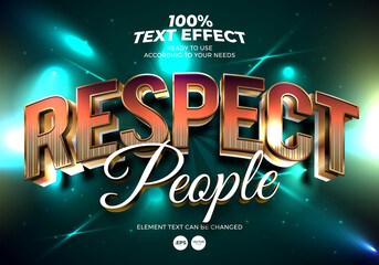 Respect People Editable Text Effect