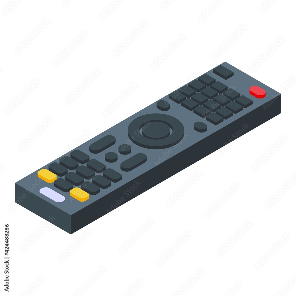 Poster tv remote control icon. isometric of tv remote control vector icon for web design isolated on white 