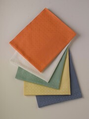  Cotton folded colored  rags or napkins