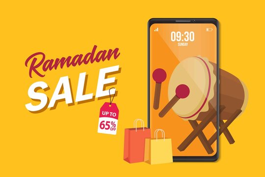 Ramadan super sale, web banner design with hanging intricate lanterns and space for your image. Upto 40% cashback offer.