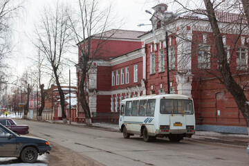 Obraz premium buildings in the city in winter
