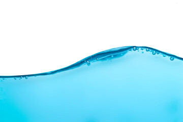 Water drop surface moving wave isolated background