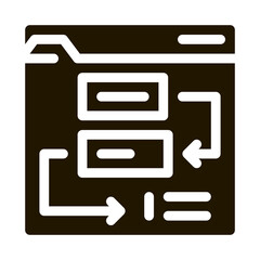 Obraz premium website working process steps glyph icon vector. website working process steps sign. isolated symbol illustration