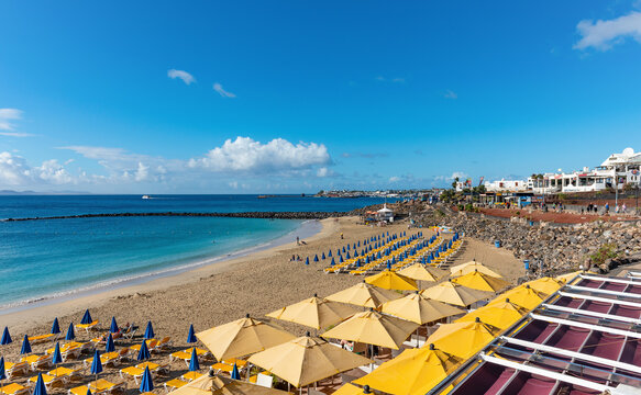 Beach at Playa Blanca, Lanzarote, Canary Islands, Spain