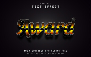 Award text effect editable