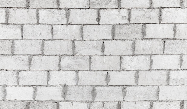 Wall of foam concrete blocks, seamless texture