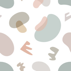 Abstract graphic shapes on a white background -  Minimalist pattern in the style of modern art. Vector background for your design in a flat style.