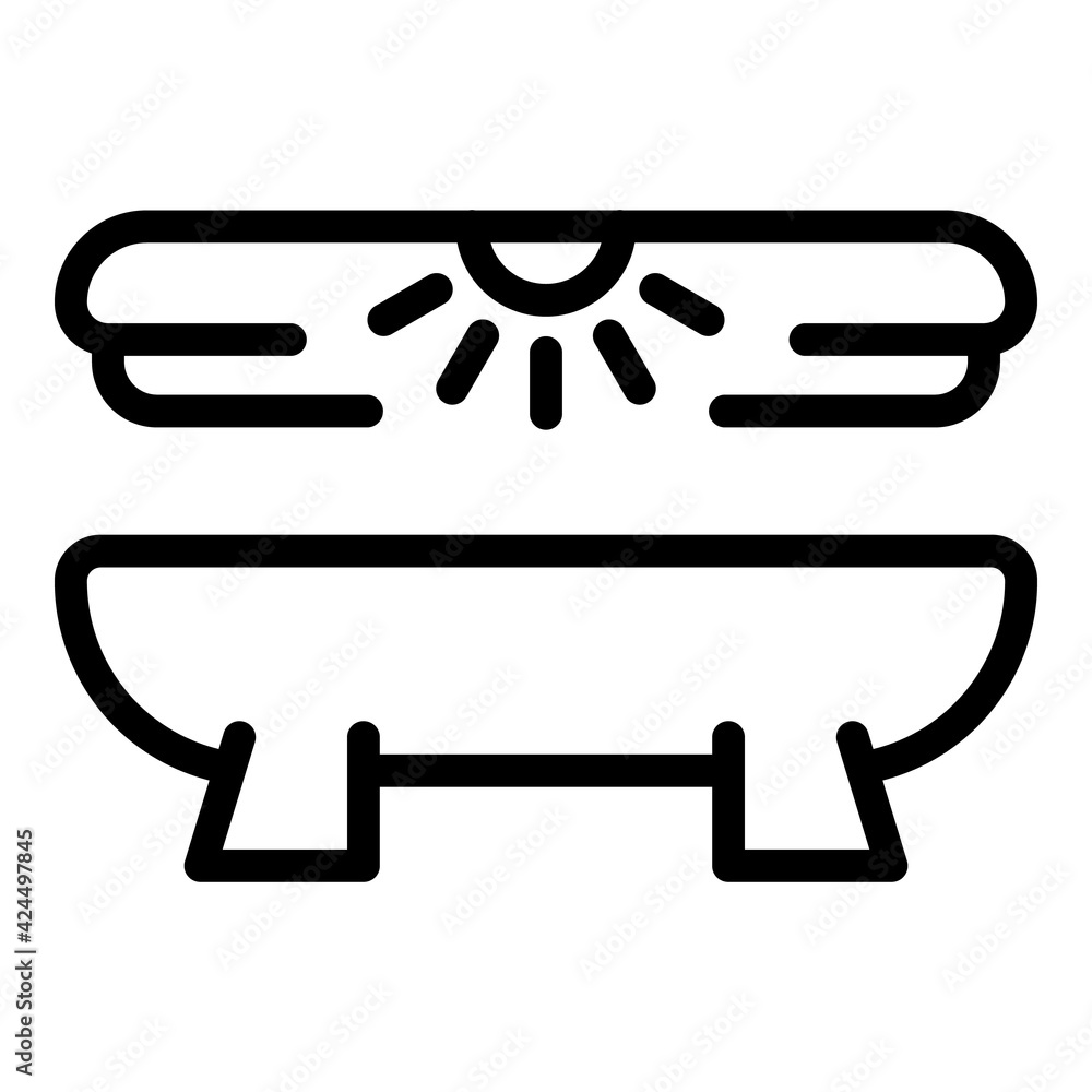 Poster lamp solarium icon. outline lamp solarium vector icon for web design isolated on white background