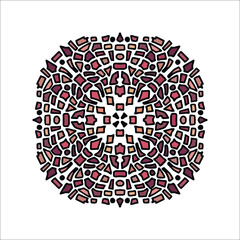 African Pattern in nude color. Print for fabric, clothing. Abstraction, geometry. Eco packaging design. modern design. mandala. Wall tiles. vector eps 10