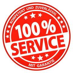 round business button - 100% service