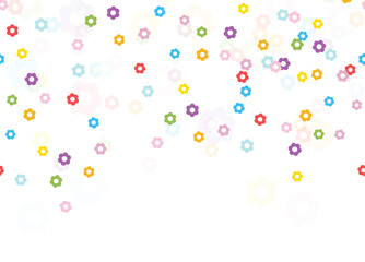 seamless confetti spring flowers background