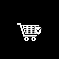Shopping Cart Icon isolated on dark background
