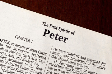 The Book of First Peter Title Page Close-up