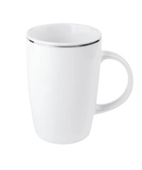 White cup isolated on white background