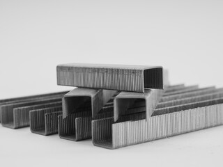 Construction braces on a light background with copy space. The concept of construction, repair,...
