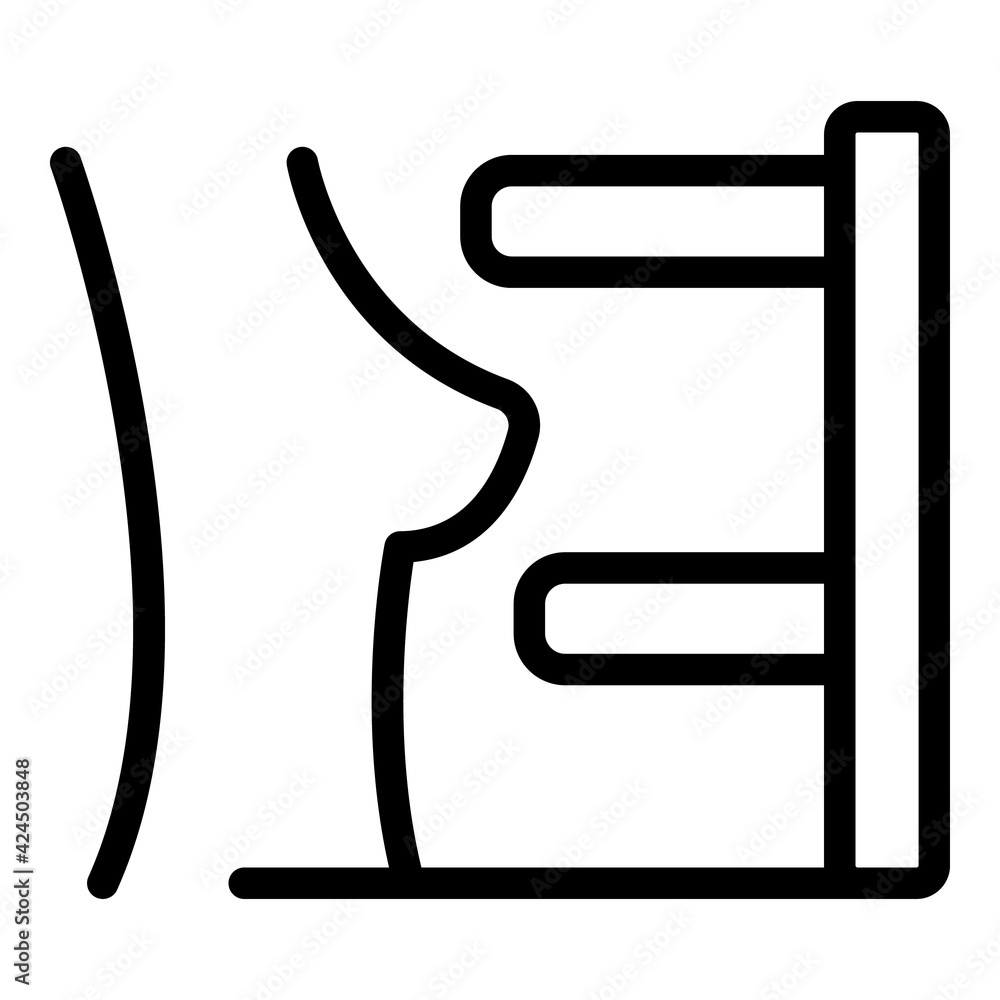 Poster mammogram icon. outline mammogram vector icon for web design isolated on white background