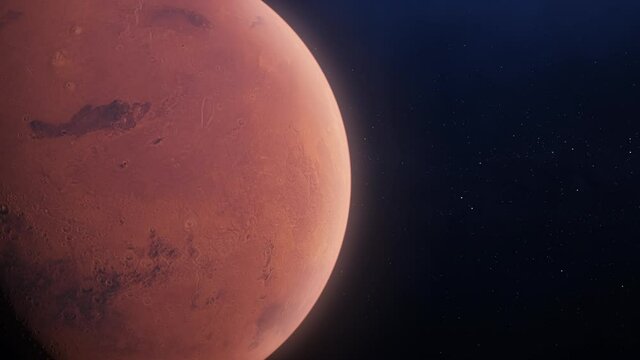 mars animation loop background - mars on the left
