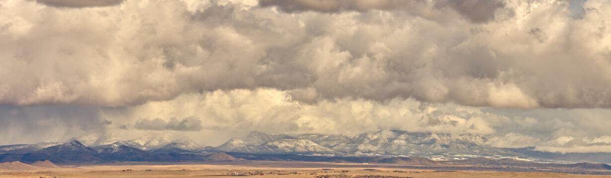 Winter Storm over Mingus Mountain between Chino Valley and Jerome, Arizona, USA