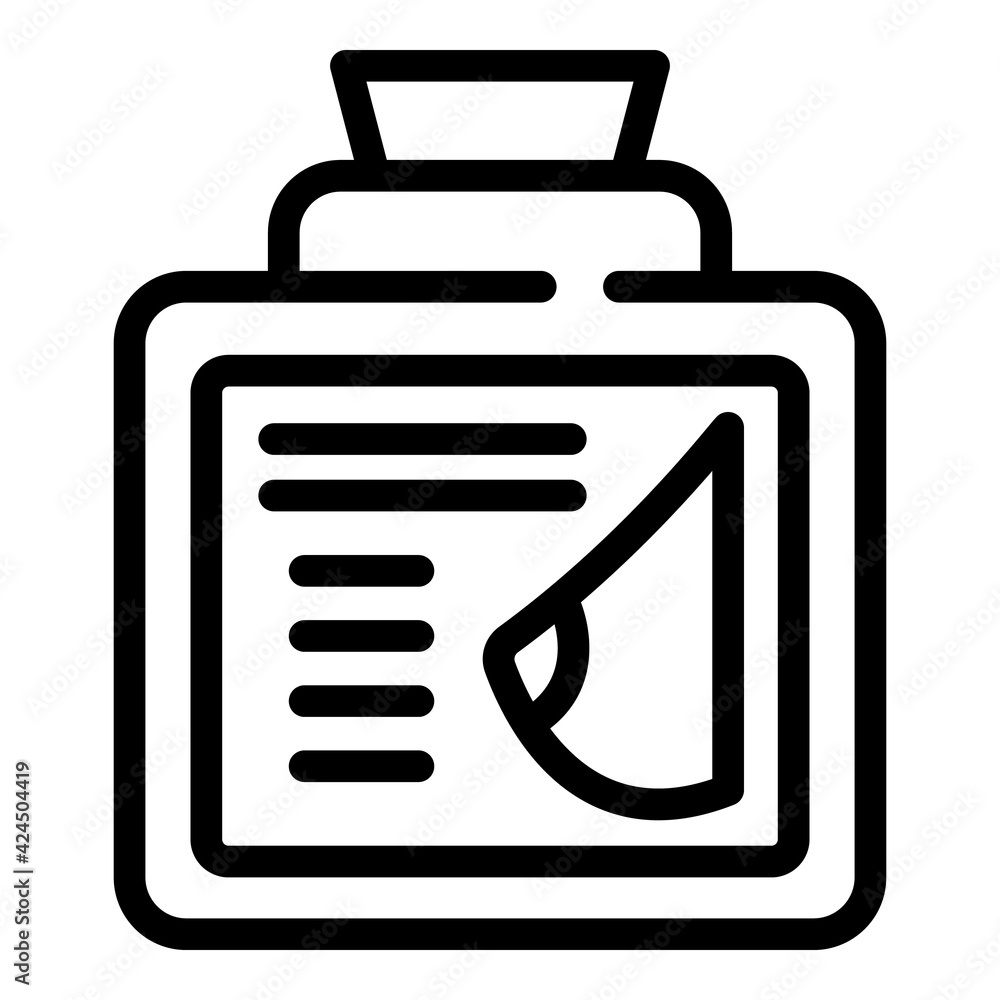 Poster digital mammogram icon. outline digital mammogram vector icon for web design isolated on white backg