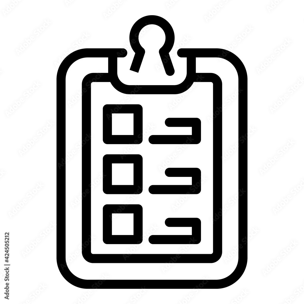 Poster clipboard work task icon. outline clipboard work task vector icon for web design isolated on white b