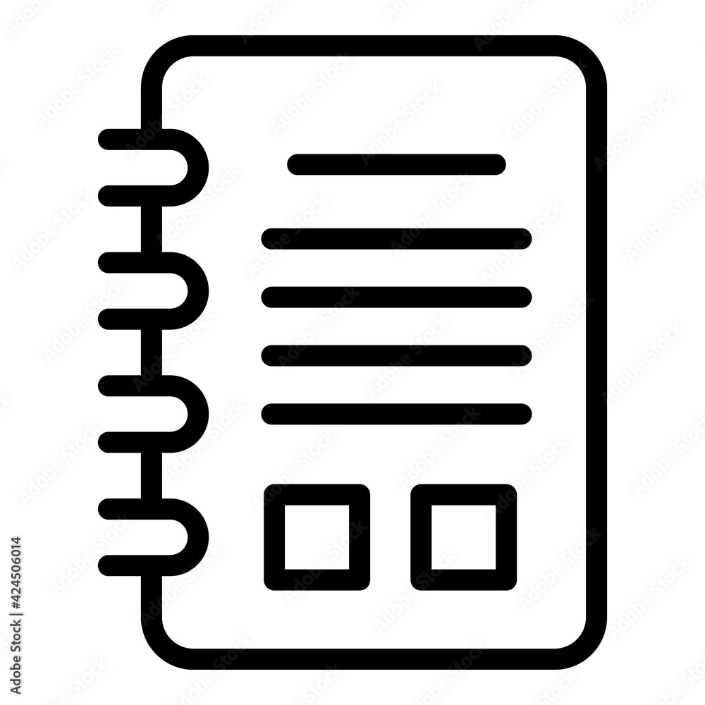 Poster task schedule notepad icon. outline task schedule notepad vector icon for web design isolated on whi