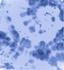 Indigo Tie Dye. Batik Dyed Background. Abstract Circular Painting. Blue Tye Dye Roll. Circle Kaleidoscope. Hippie Artistic Shirt. Multi Swirl Patterns. Art Backdrop. Color Indigo Tie Dye.