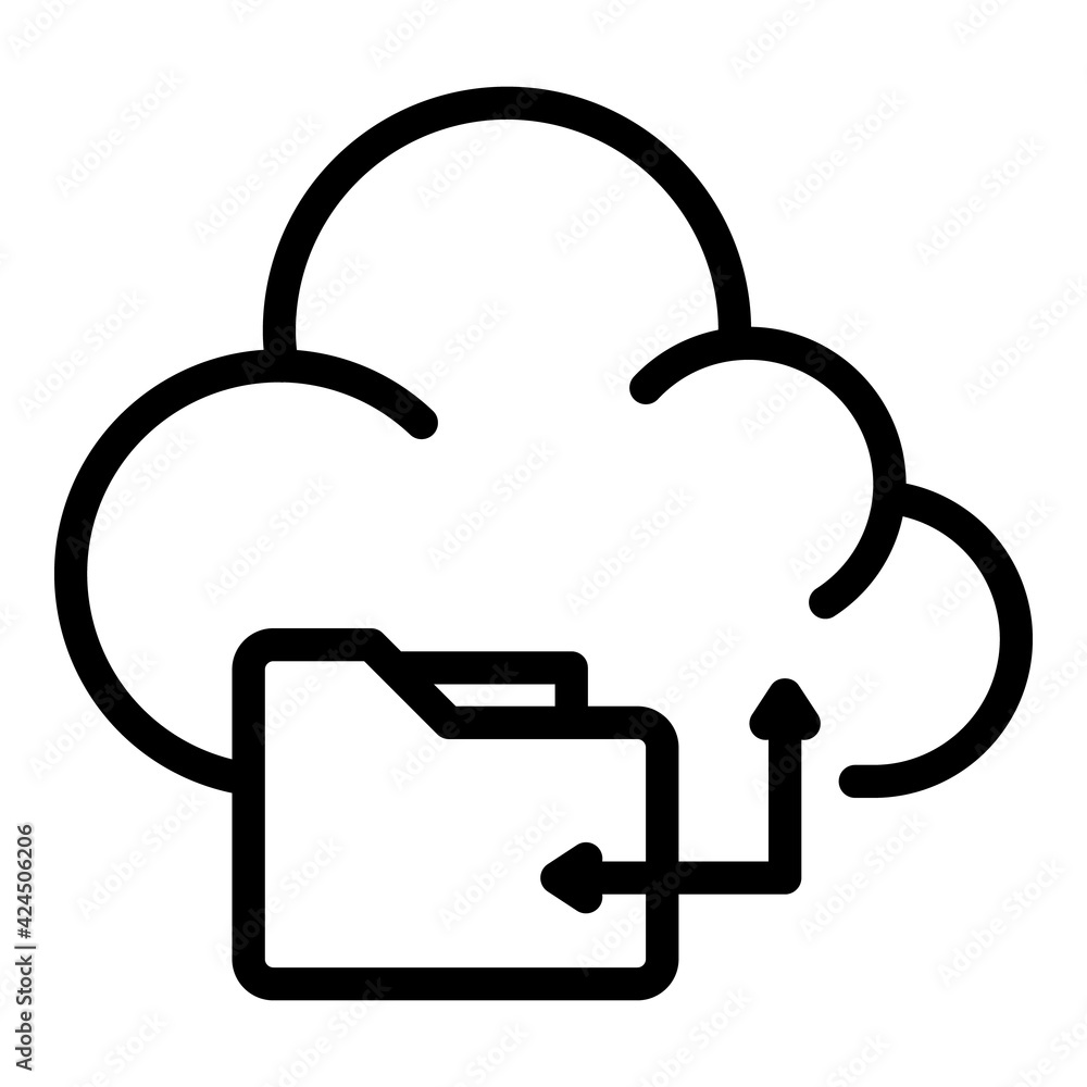 Poster file backup icon. outline file backup vector icon for web design isolated on white background