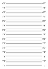 Mugshot background. Police lineup wall for short suspects