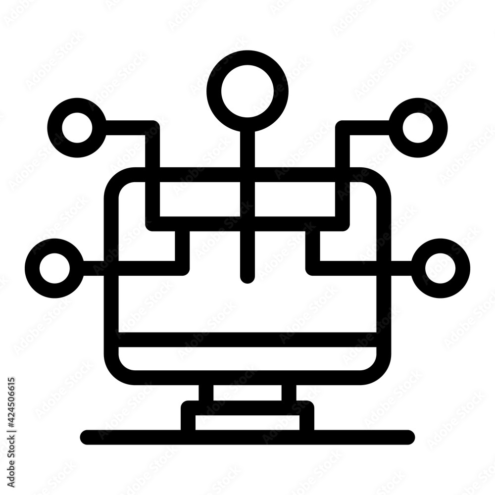 Poster system backup icon. outline system backup vector icon for web design isolated on white background