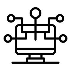 System backup icon. Outline System backup vector icon for web design isolated on white background