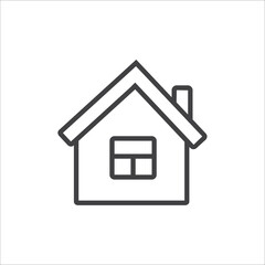 Real estate minimal web thin line icon. Home loan mortgage and others icons collection outline Simple vector image