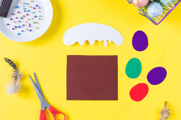 How to make an Easter card. Step-by-step photo instructions. Step 2 cut out the details. DIY.