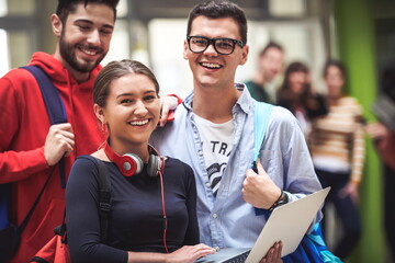students using modern technology for school project